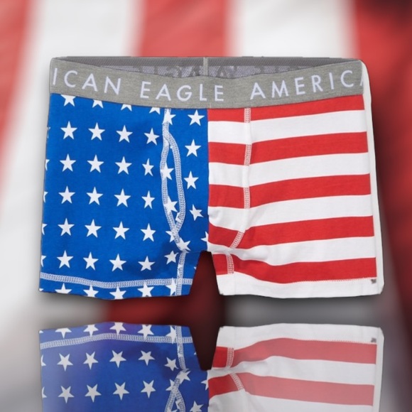 NWT - American Eagle Men’s Stars & Stripes 3” Classic Trunk Underwear (3XL Plus) - Picture 2 of 9